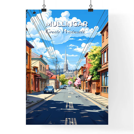 Mullingar, County Westmeath, A Poster of a street with cars and buildings on the side Default Title