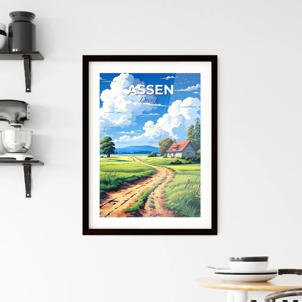 Assen, Drenth, A Poster of a dirt road leading to a house Default Title