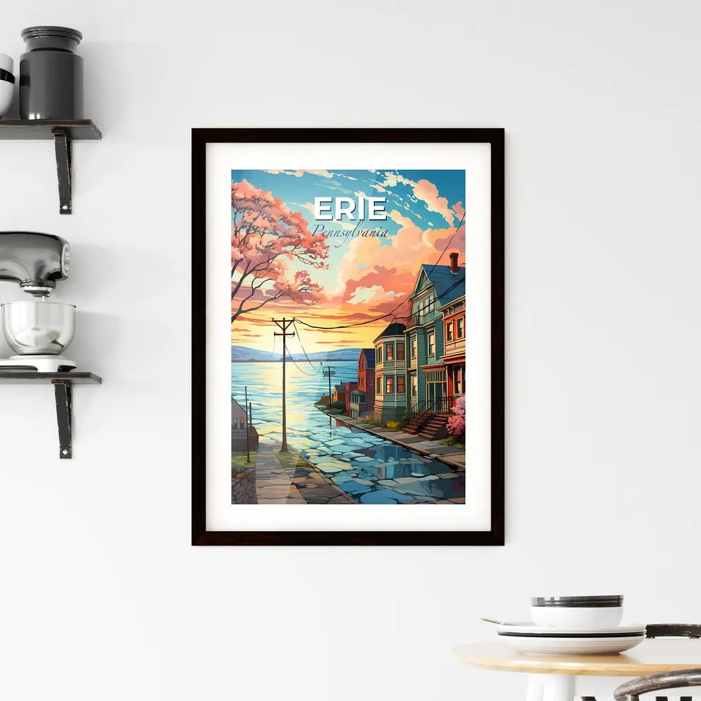 Erie, Pennsylvania, A Poster of a row of houses by a body of water Default Title