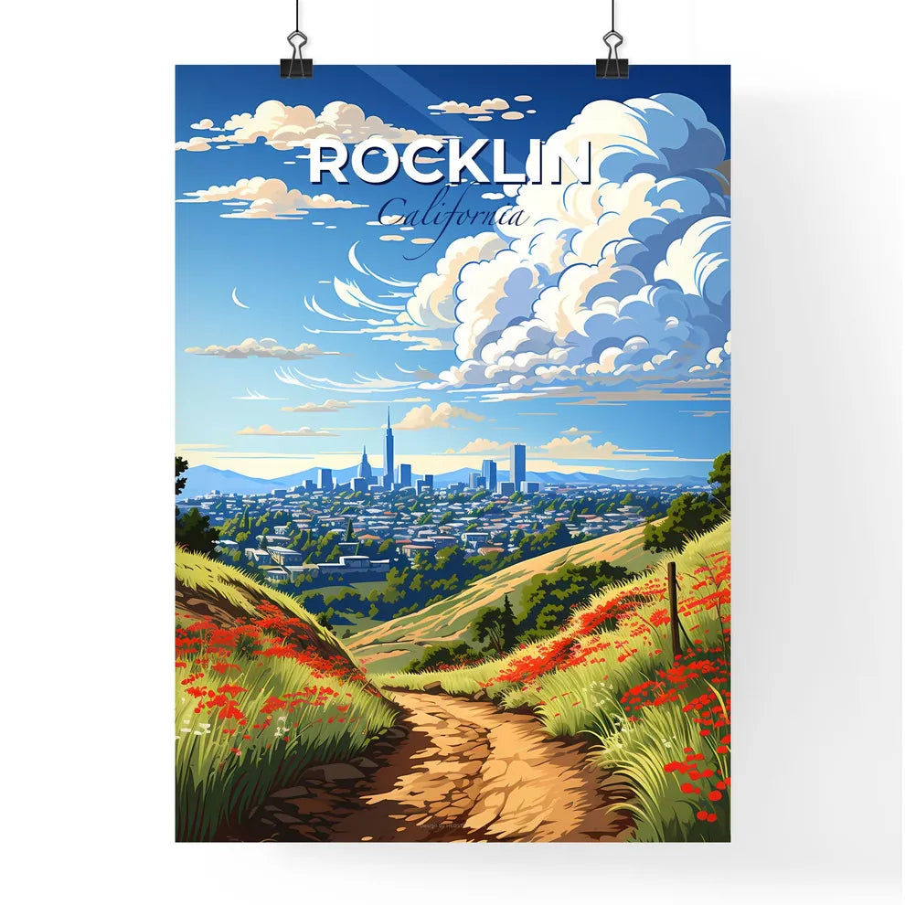 Rocklin, California, A Poster of a dirt path leading to a city Default Title