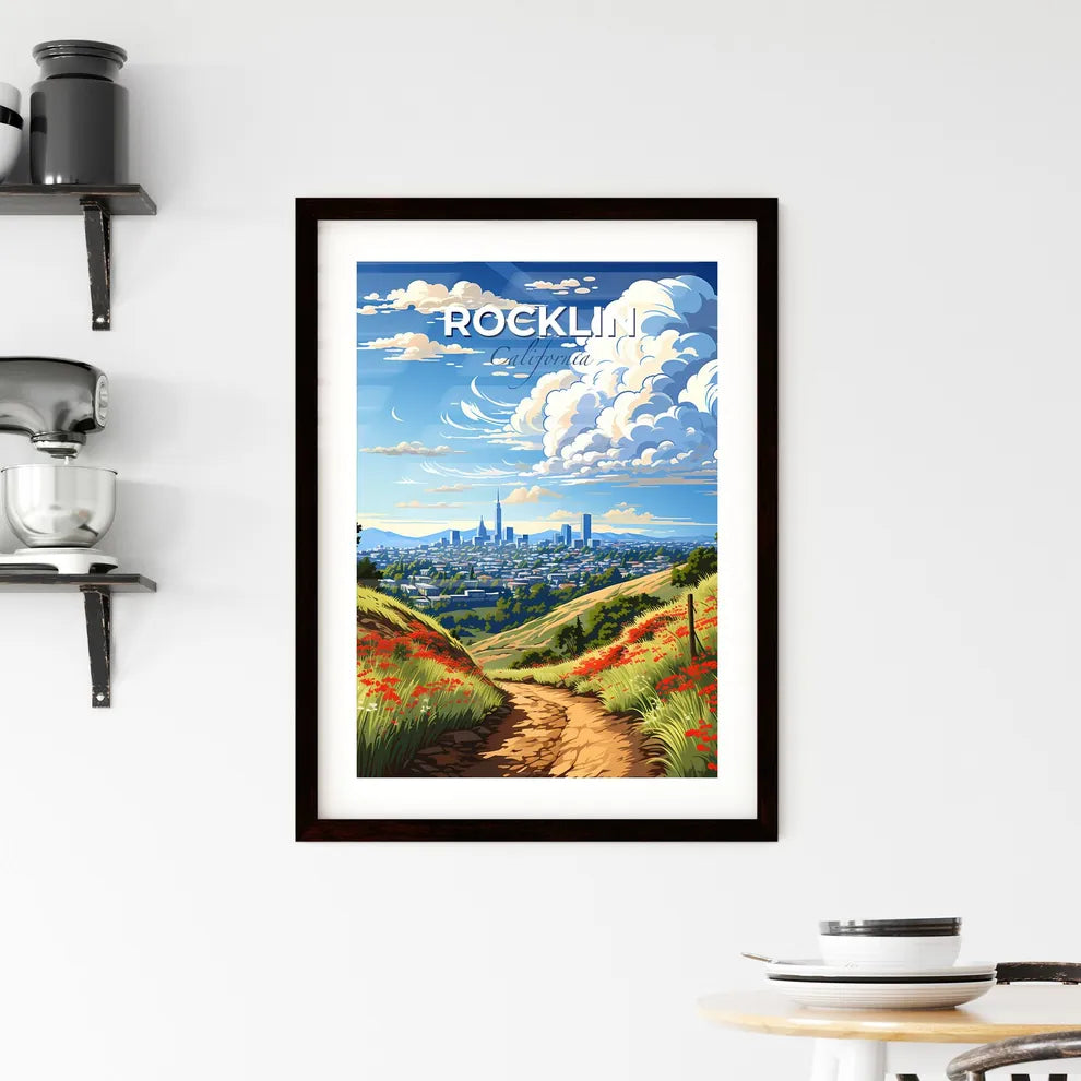 Rocklin, California, A Poster of a dirt path leading to a city Default Title