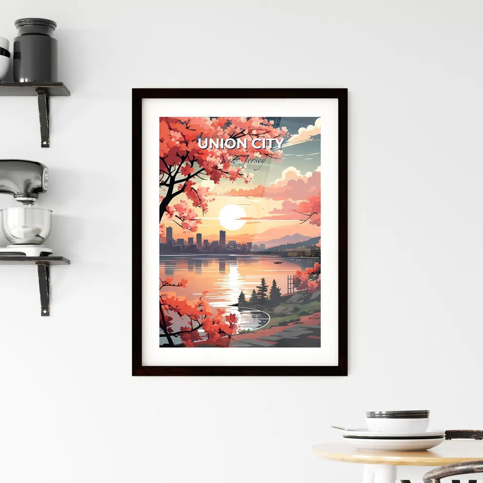 Union City, New Jersey, A Poster of a sunset over a city Default Title