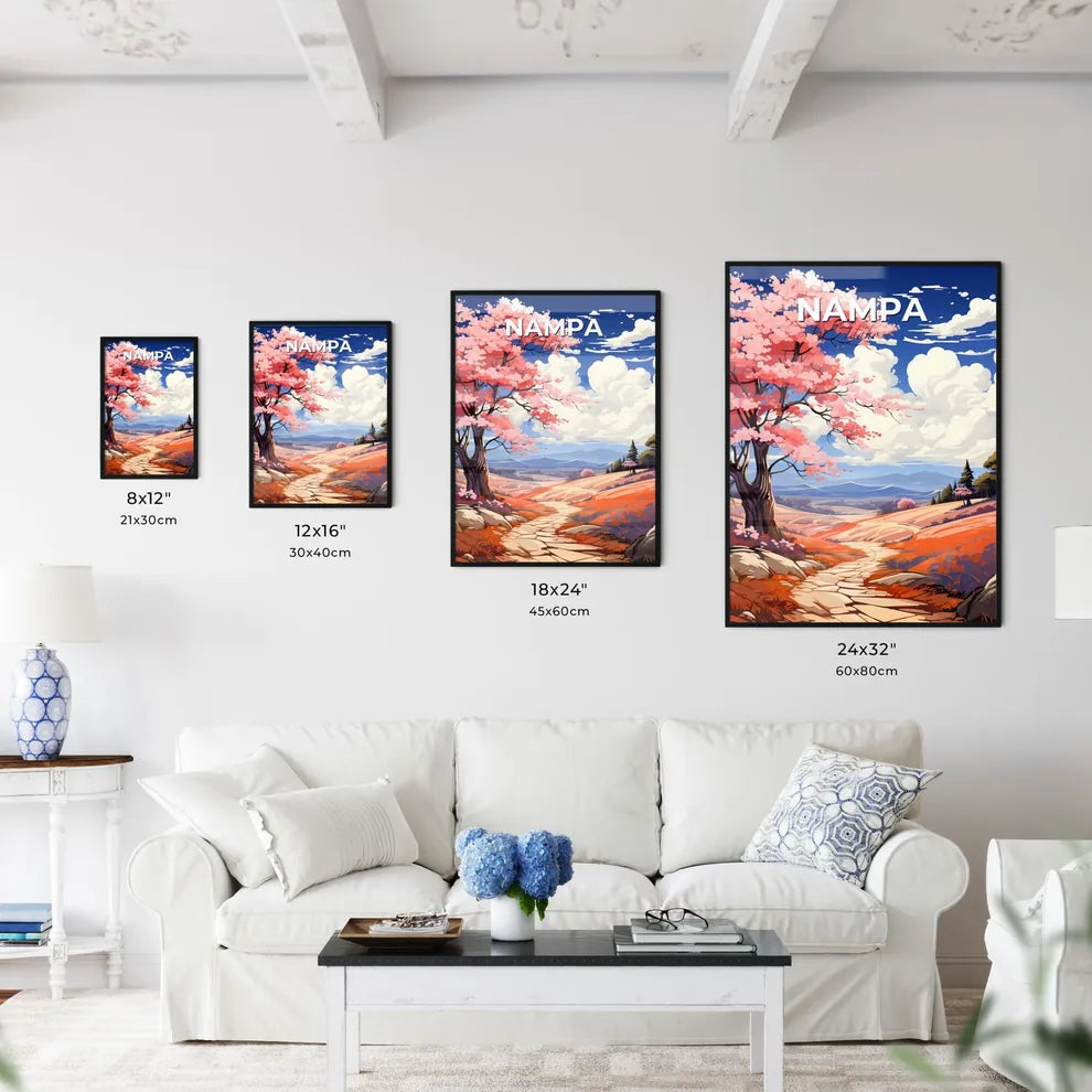 Nampa, Idaho, A Poster of a landscape with a tree and a path Default Title