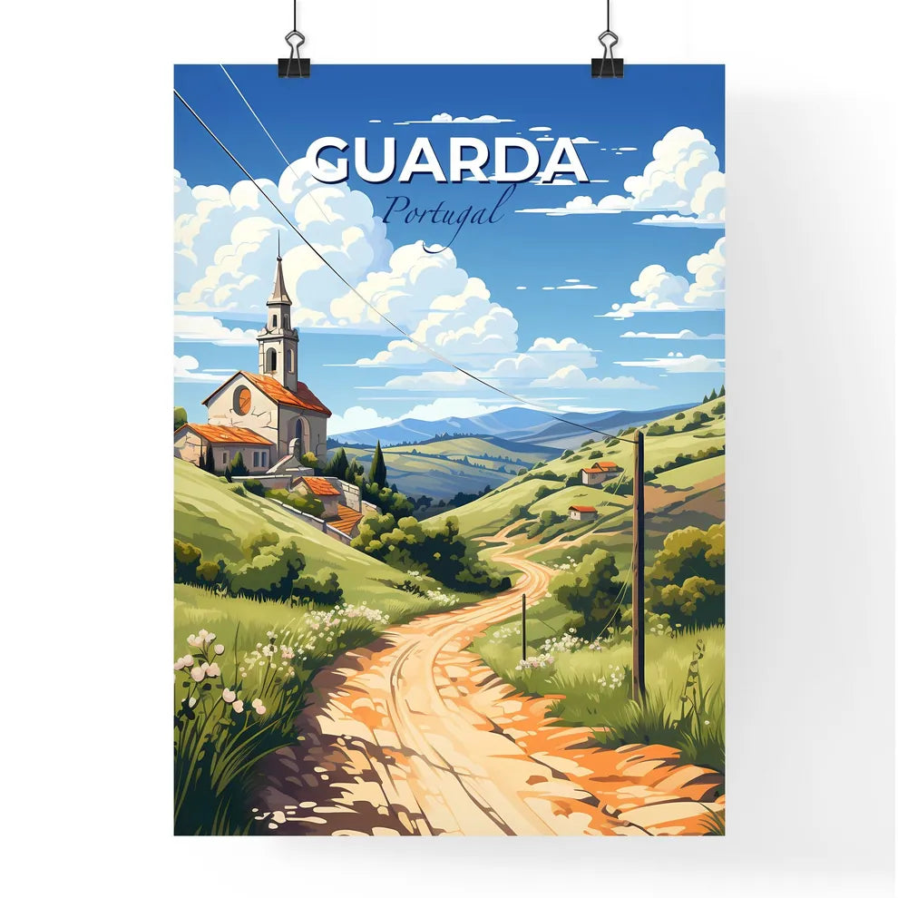 Guarda, Portugal, A Poster of a road leading to a church Default Title