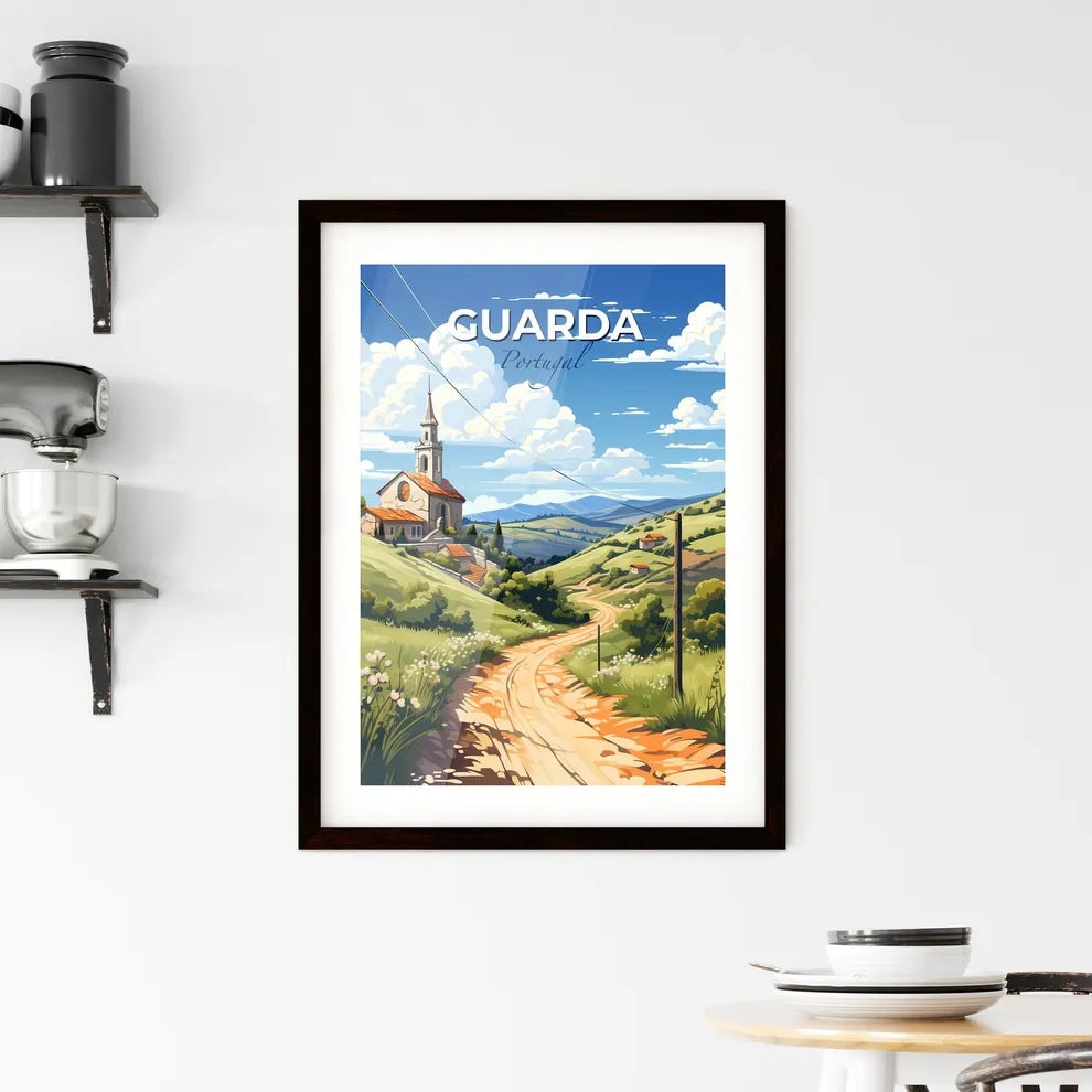 Guarda, Portugal, A Poster of a road leading to a church Default Title