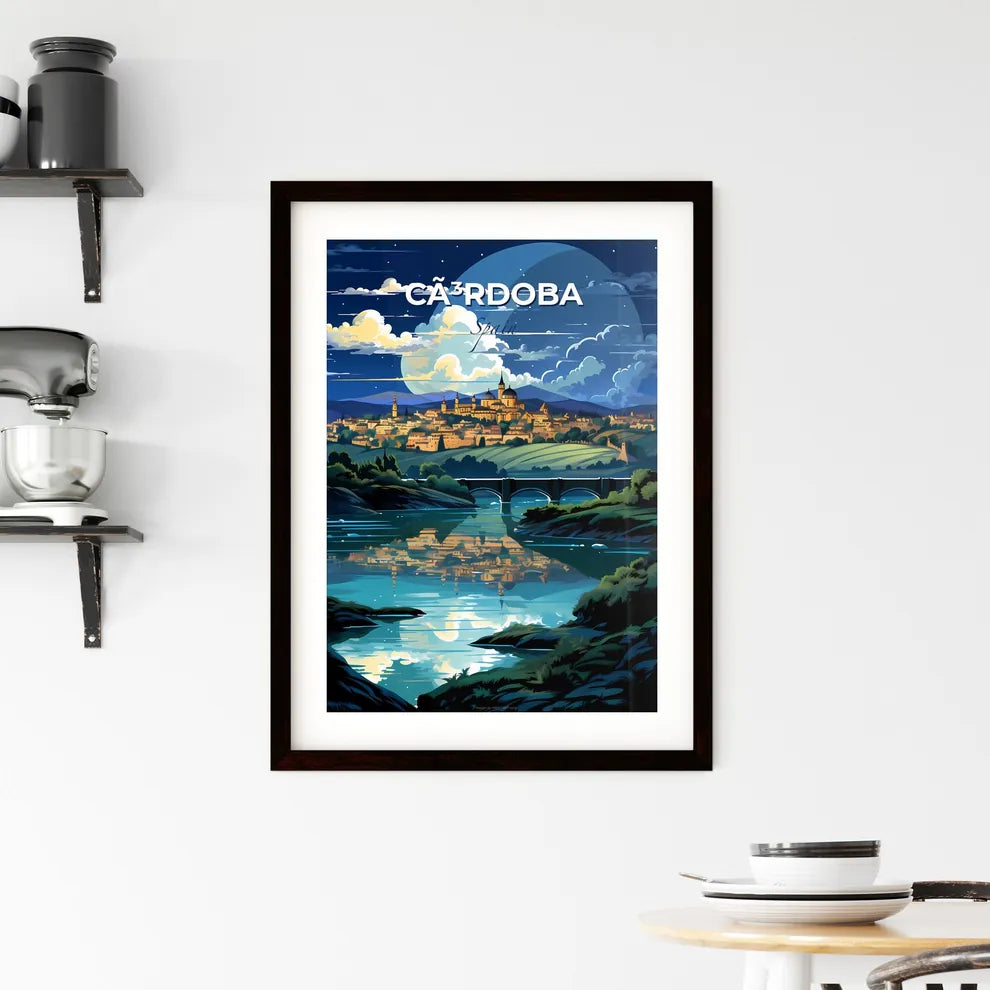 Cã³Rdoba, Spain, A Poster of a bridge over a river with a city in the background Default Title
