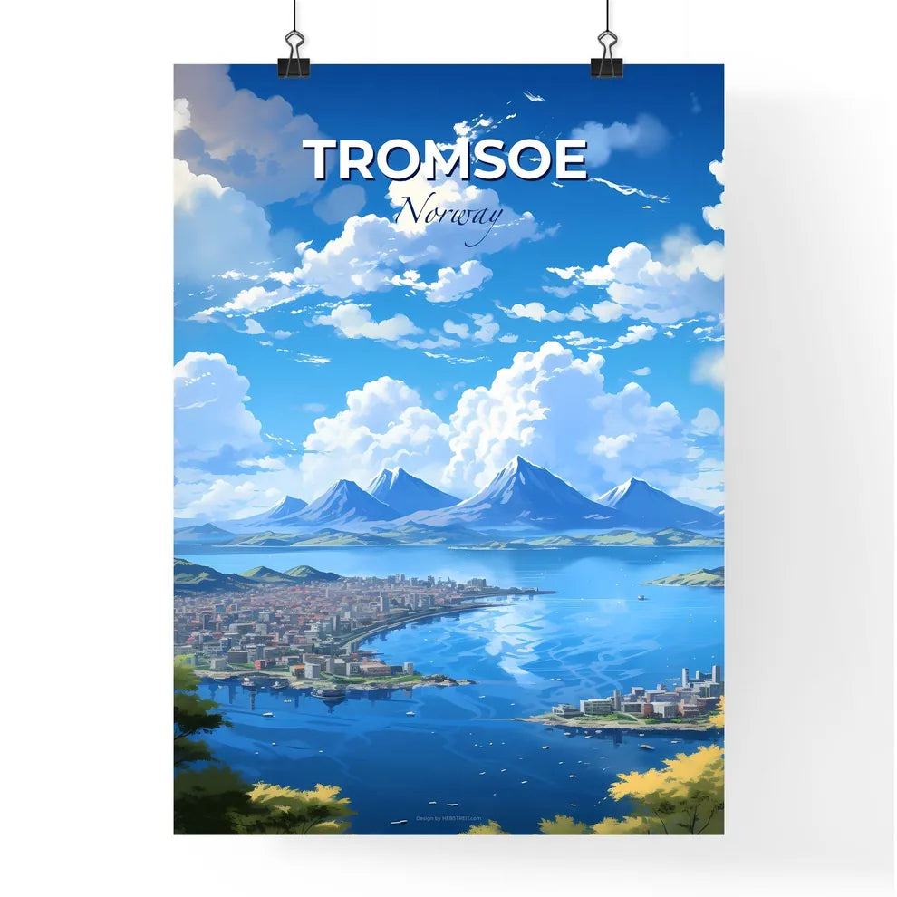 Tromsoe, Norway, A Poster of a city next to a body of water Default Title