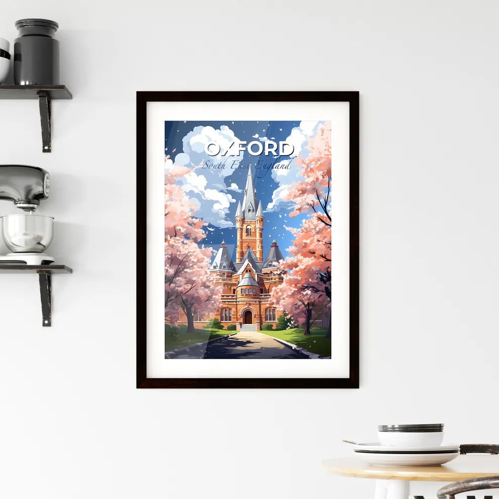 Oxford, South East England, A Poster of a castle with trees around it Default Title