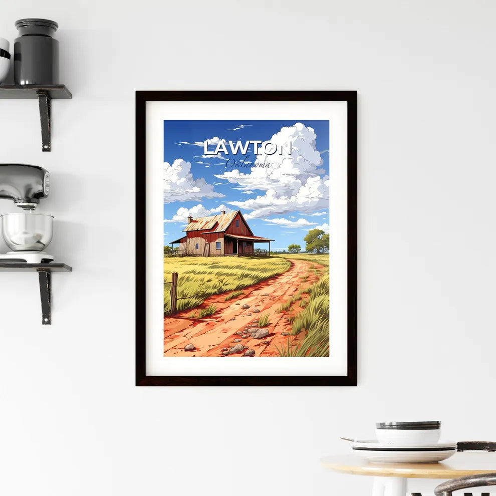 Lawton, Oklahoma, A Poster of a dirt road leading to a house with Kaunas Castle in the background Default Title