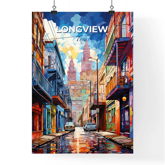 Longview, Texas, A Poster of a street with cars and buildings Default Title