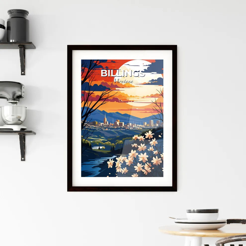 Billings, Montana, A Poster of a sunset over a city Default Title
