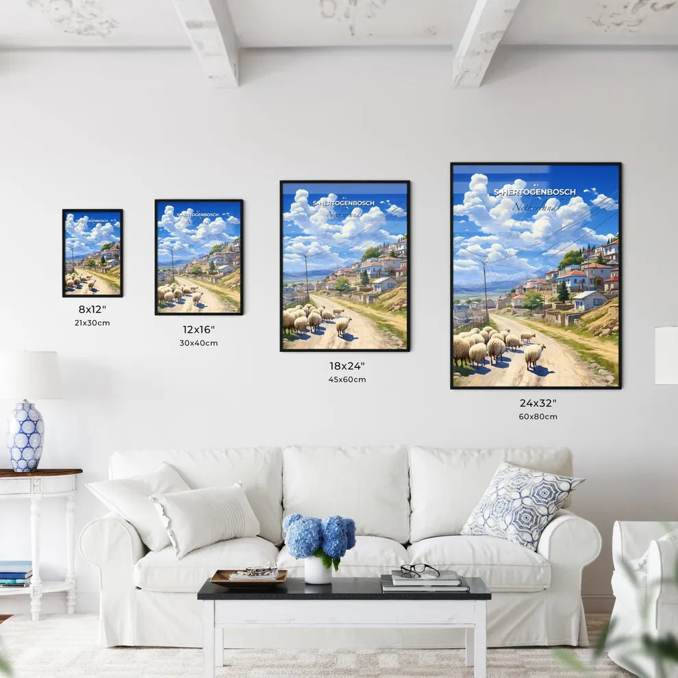 S-Hertogenbosch, Netherlands, A Poster of a lively and colourful cityscape Default Title
