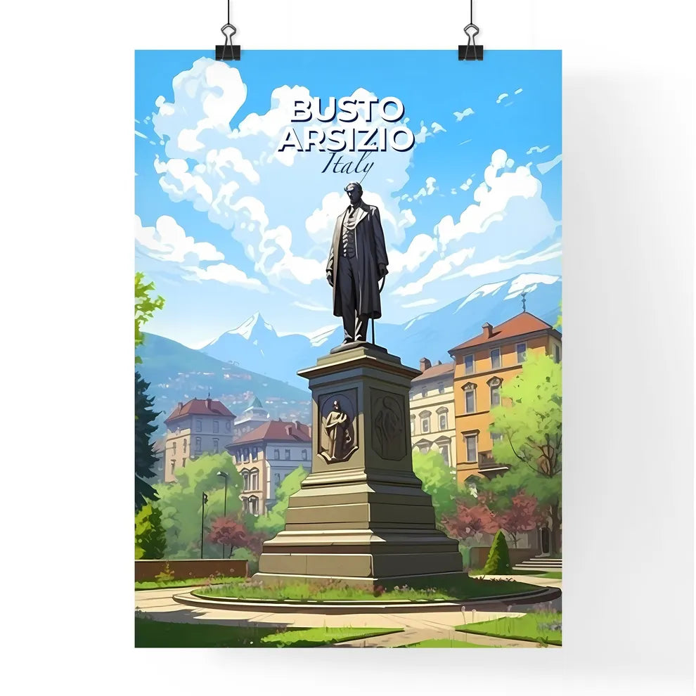 Busto Arsizio, Italy, A Poster of a statue of a man in a park Default Title