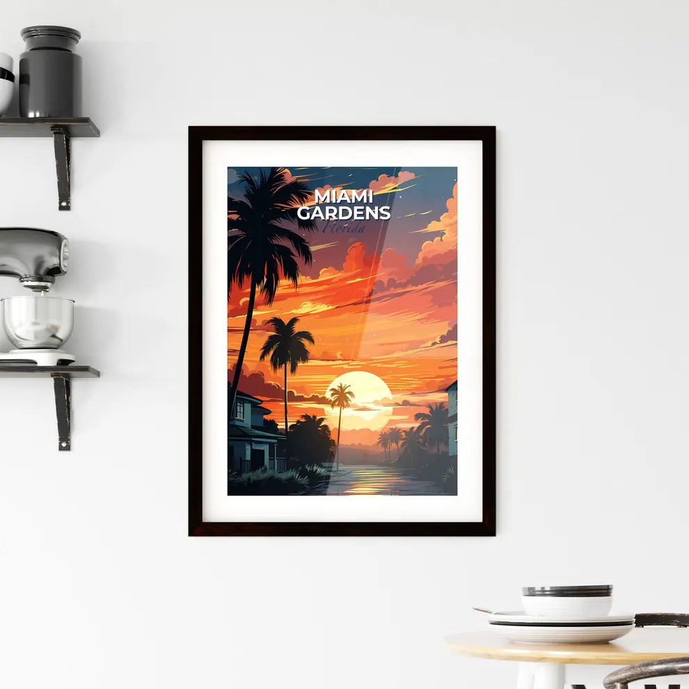 Miami Gardens, Florida, A Poster of a sunset over a beach Default Title