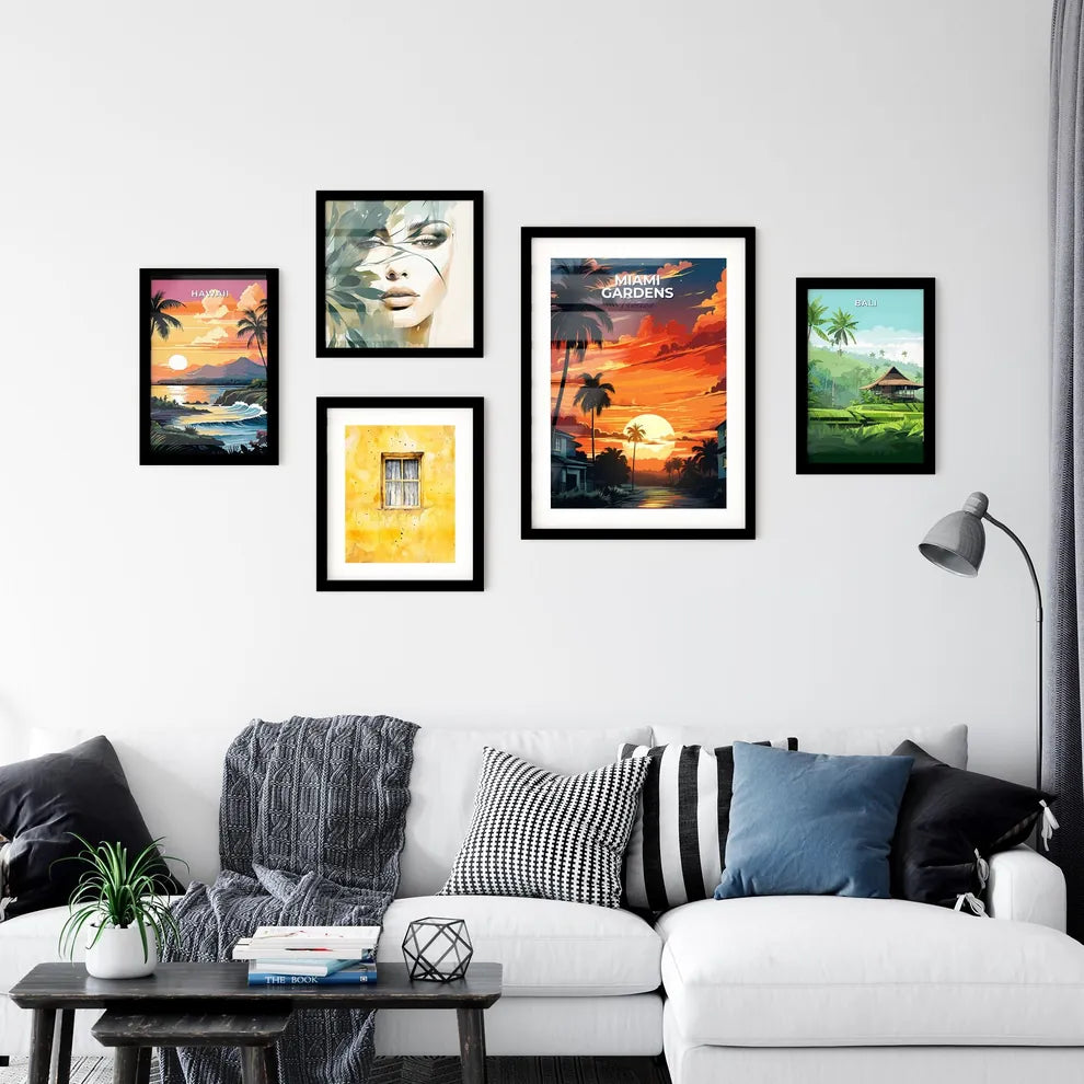 Miami Gardens, Florida, A Poster of a sunset over a beach Default Title