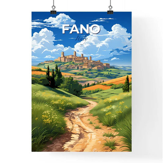 Fano, Italy, A Poster of a dirt road leading to a town Default Title