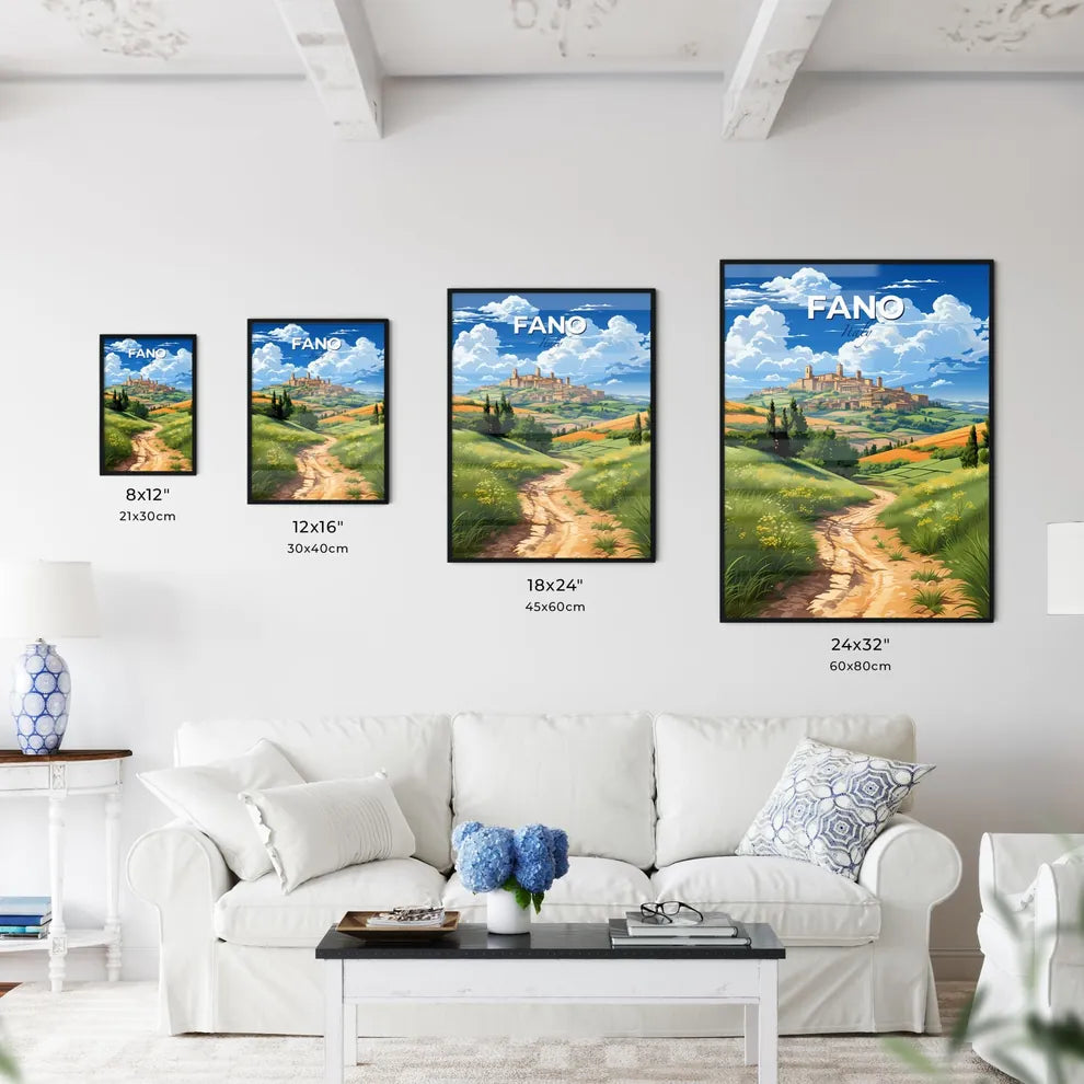 Fano, Italy, A Poster of a dirt road leading to a town Default Title