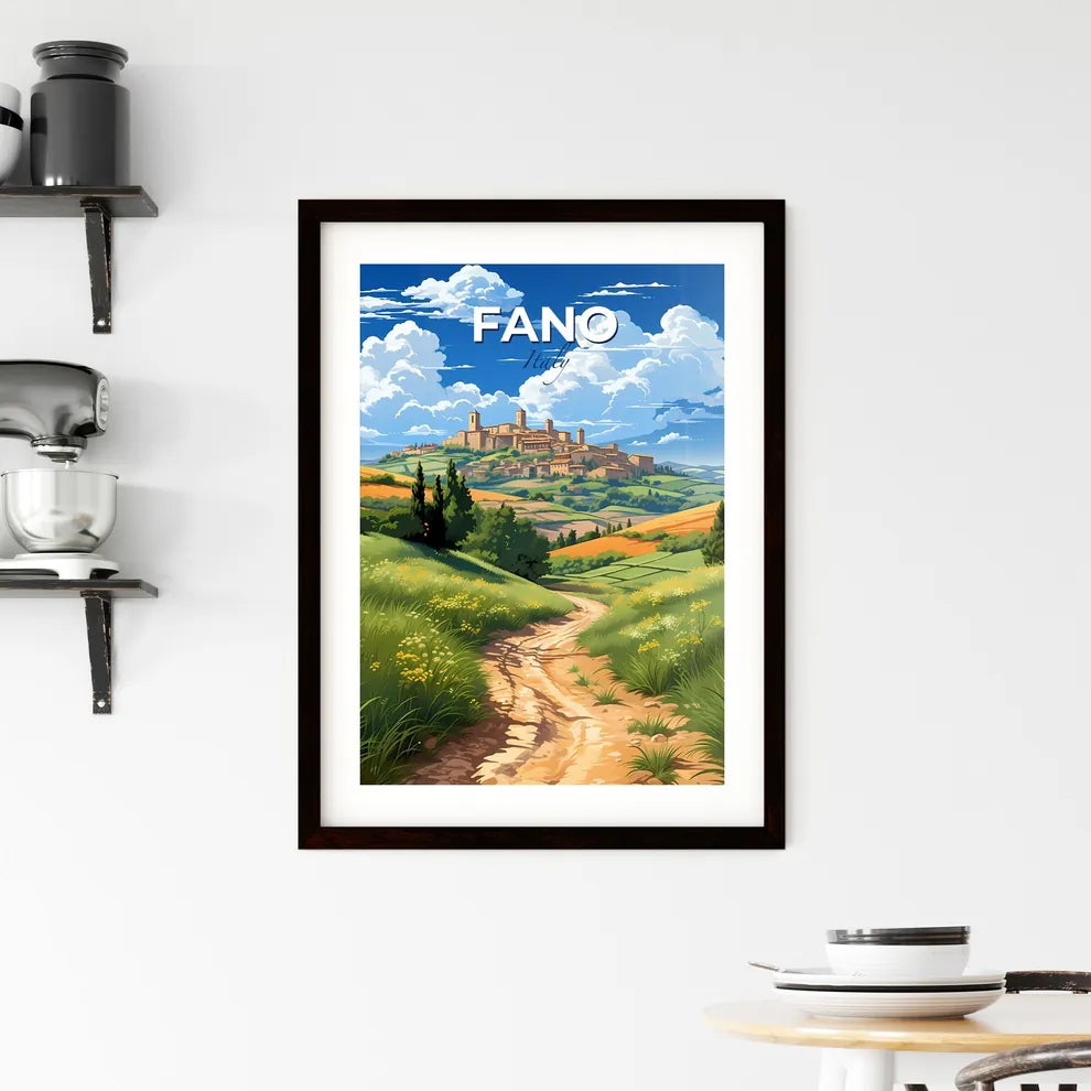 Fano, Italy, A Poster of a dirt road leading to a town Default Title