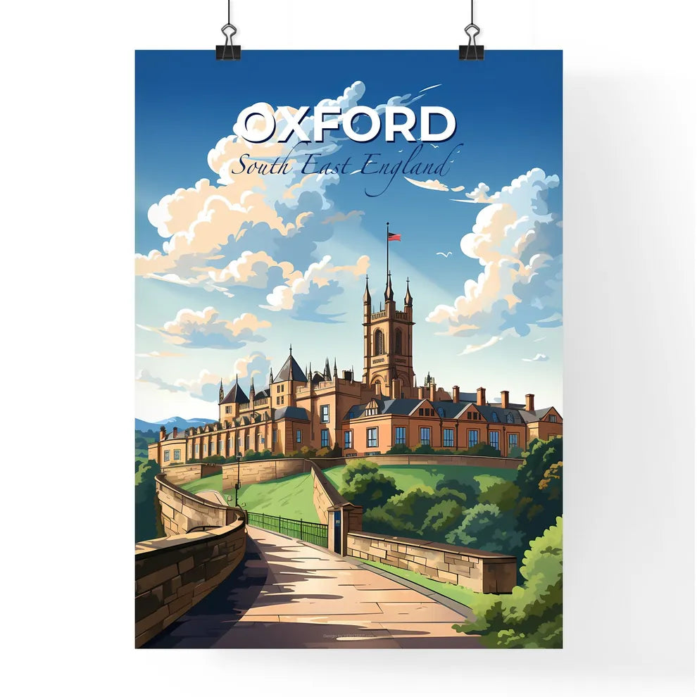 Oxford, South East England, A Poster of a castle with a flag on top Default Title