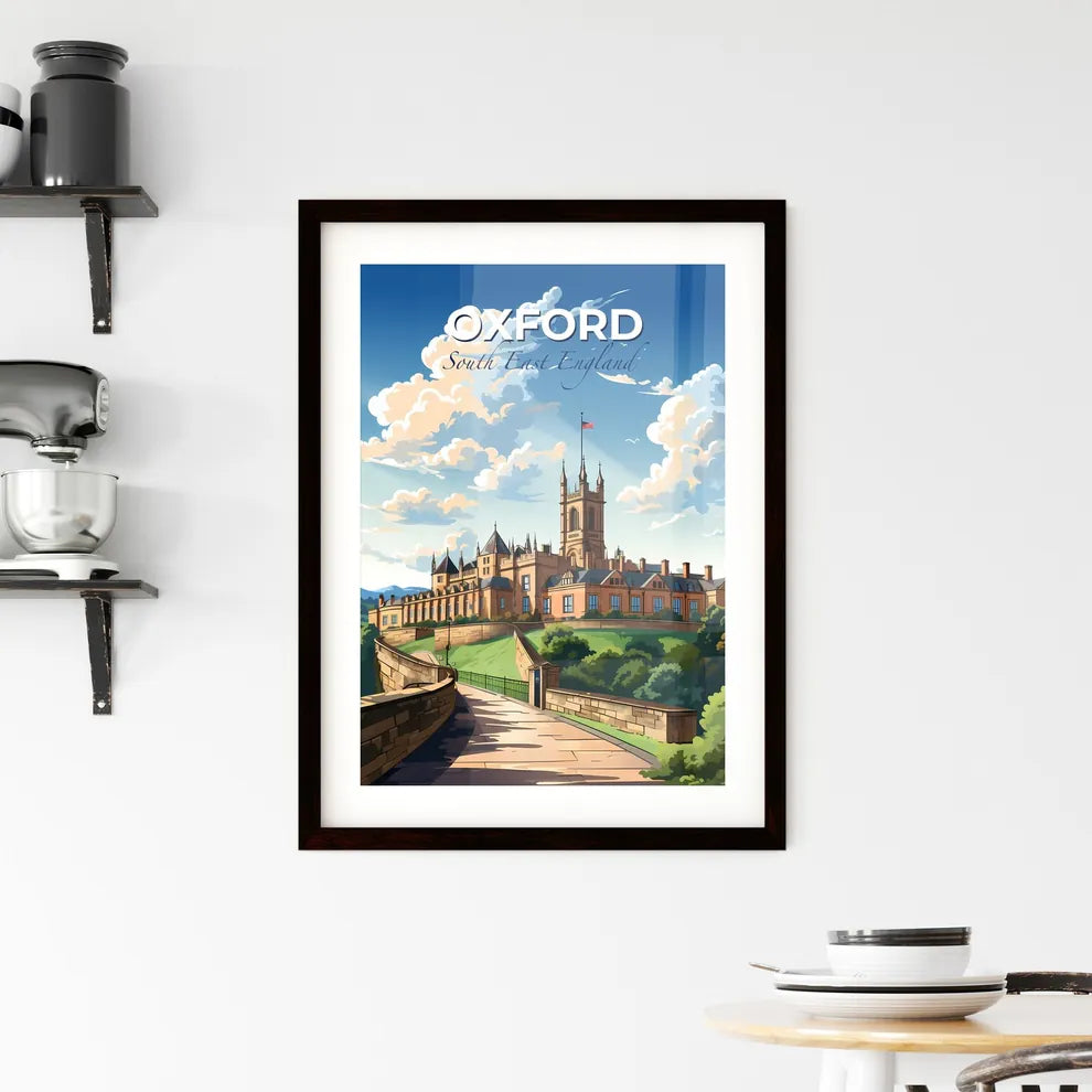 Oxford, South East England, A Poster of a castle with a flag on top Default Title