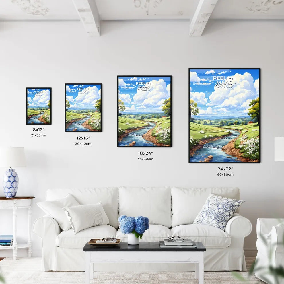 Peel En Maas, Netherlands, A Poster of a river running through a valley Default Title