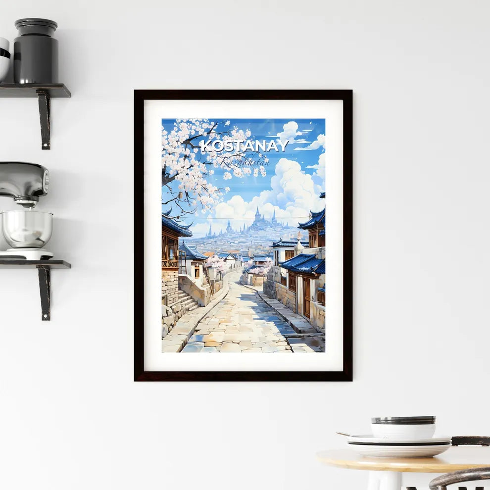 Kostanay, Kazakhstan, A Poster of a street with buildings and trees Default Title