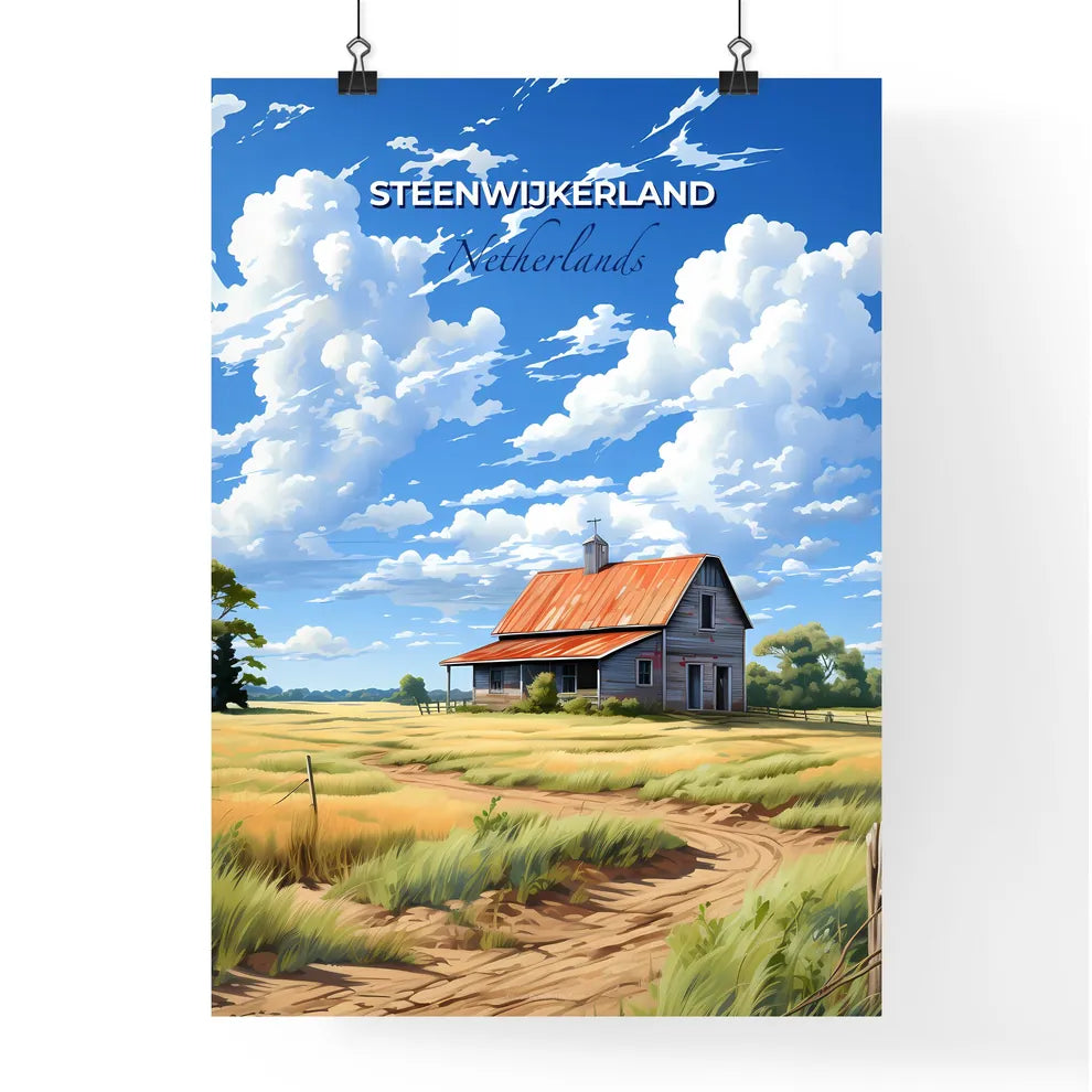 Steenwijkerland, Netherlands, A Poster of a house in a field Default Title