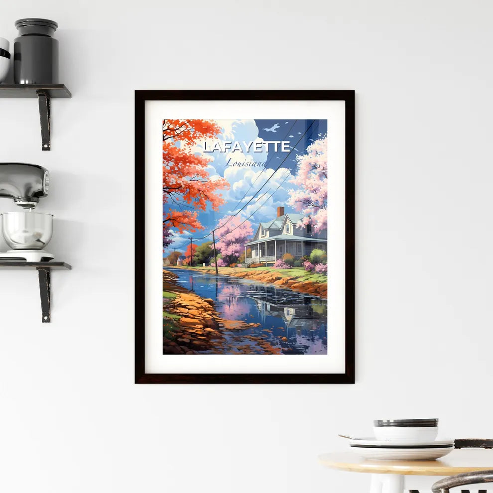 Lafayette, Louisiana, A Poster of a house next to a river Default Title