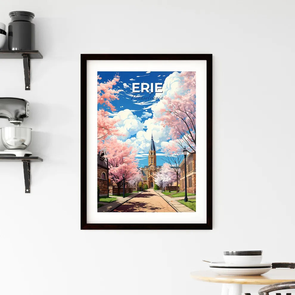 Erie, Pennsylvania, A Poster of a road with trees and buildings in the background Default Title