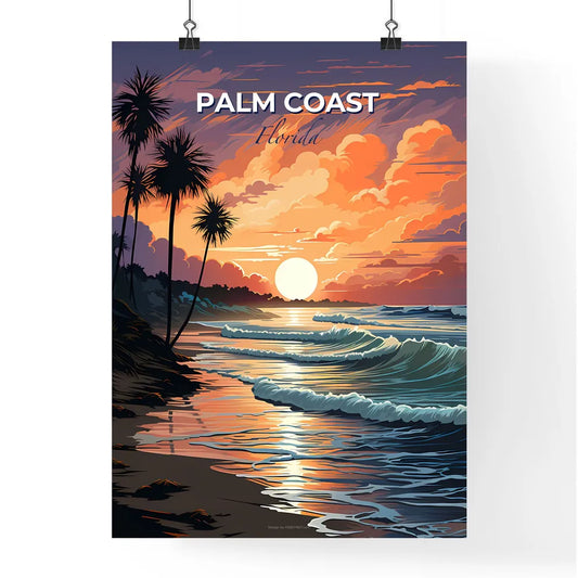 Palm Coast, Florida, A Poster of a sunset over a beach Default Title