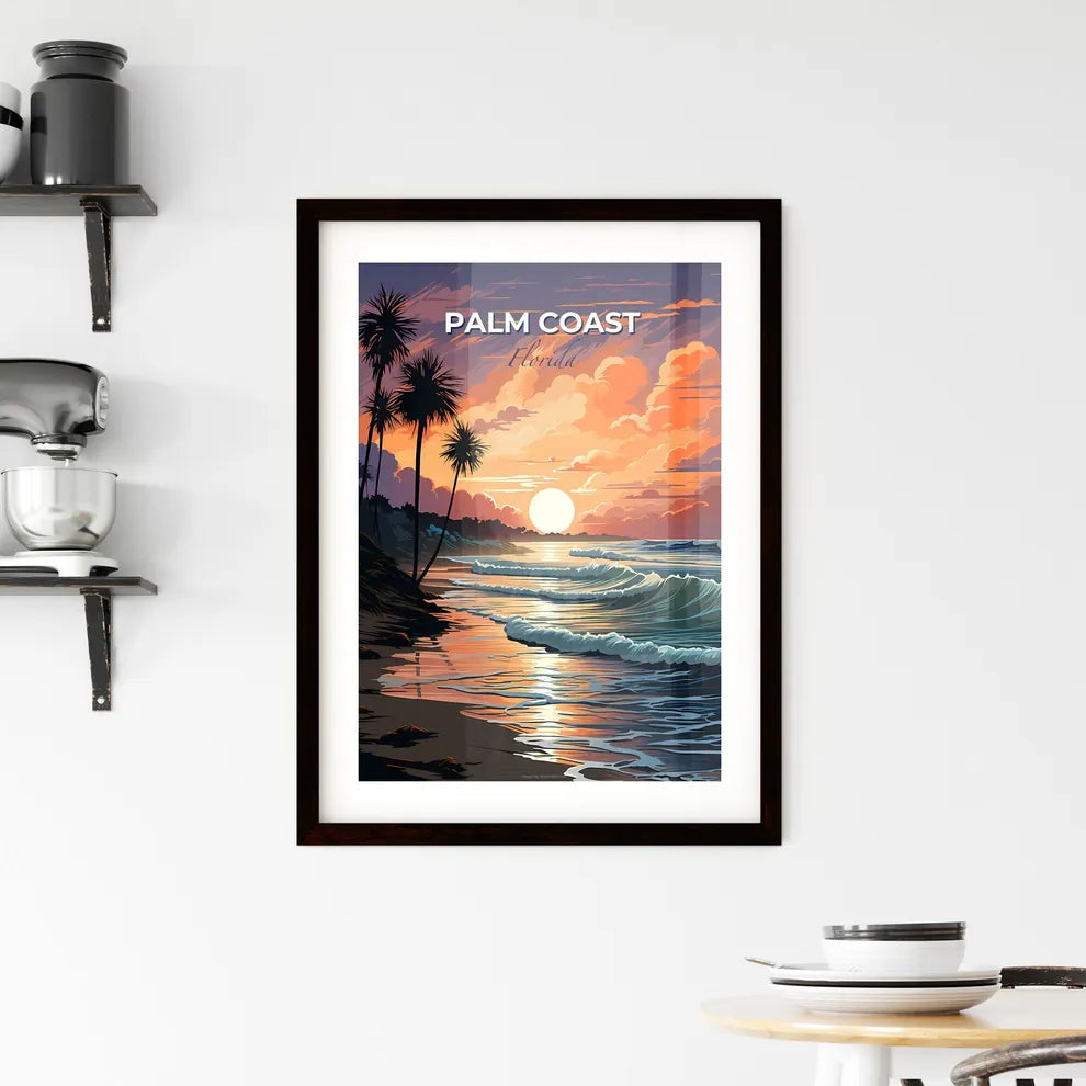 Palm Coast, Florida, A Poster of a sunset over a beach Default Title