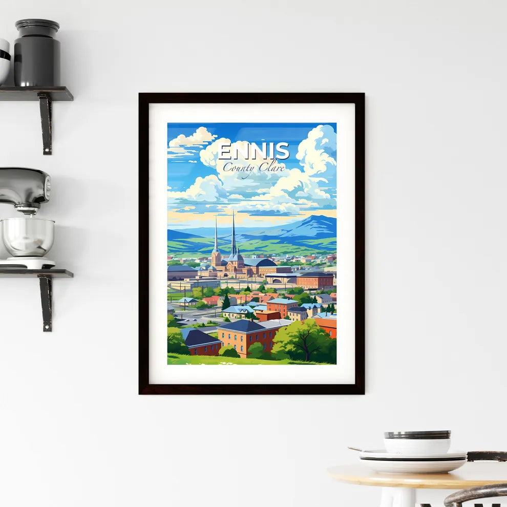 Ennis, County Clare, A Poster of a city with buildings and trees Default Title