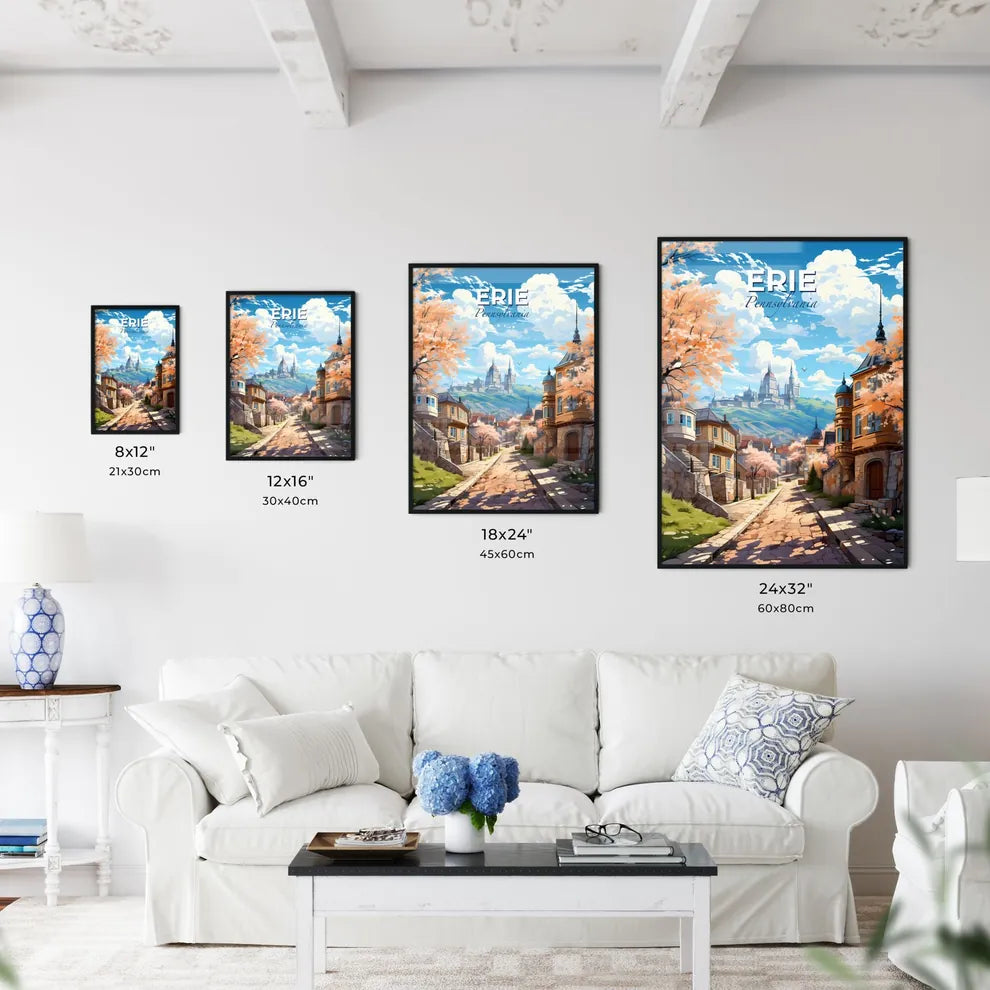 Erie, Pennsylvania, A Poster of a street with trees and buildings in the background Default Title