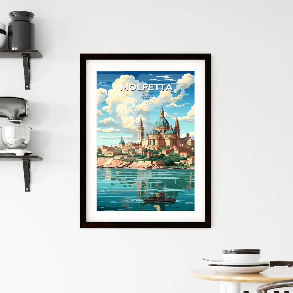 Molfetta, Italy, A Poster of a painting of a city by the water Default Title