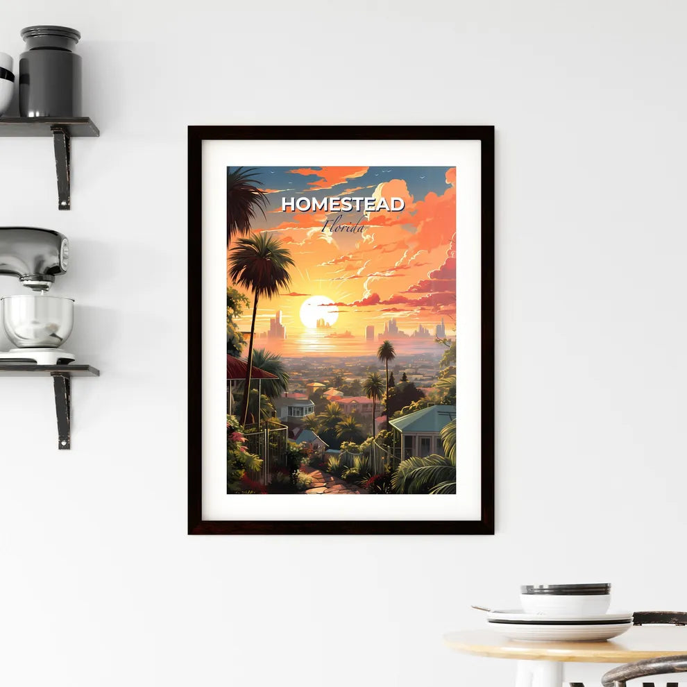 Homestead, Florida, A Poster of a sunset over a city Default Title
