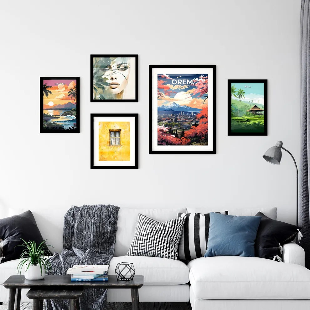 Orem, Utah, A Poster of a city with trees and mountains in the background Default Title