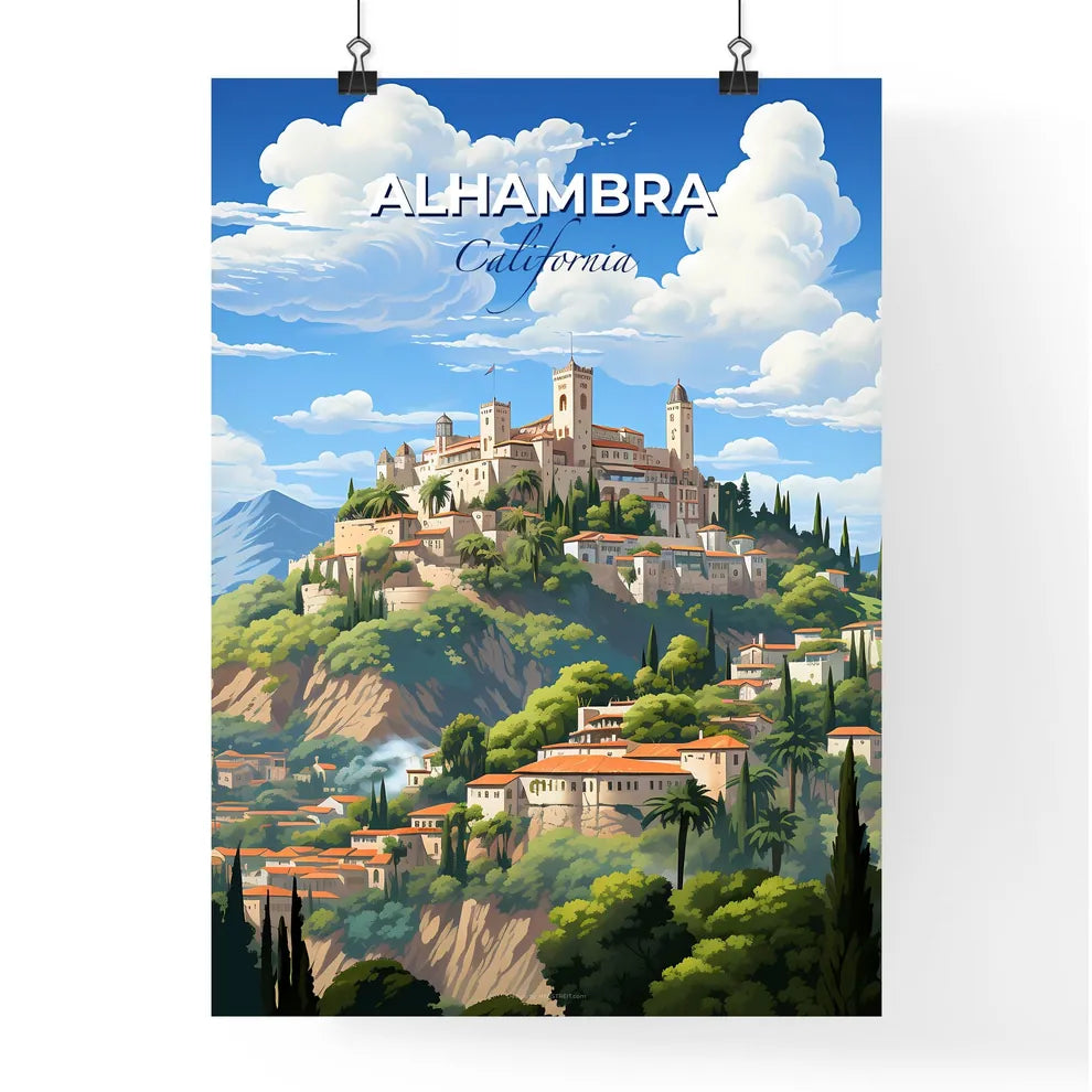 Alhambra, California, A Poster of a castle on a hill Default Title