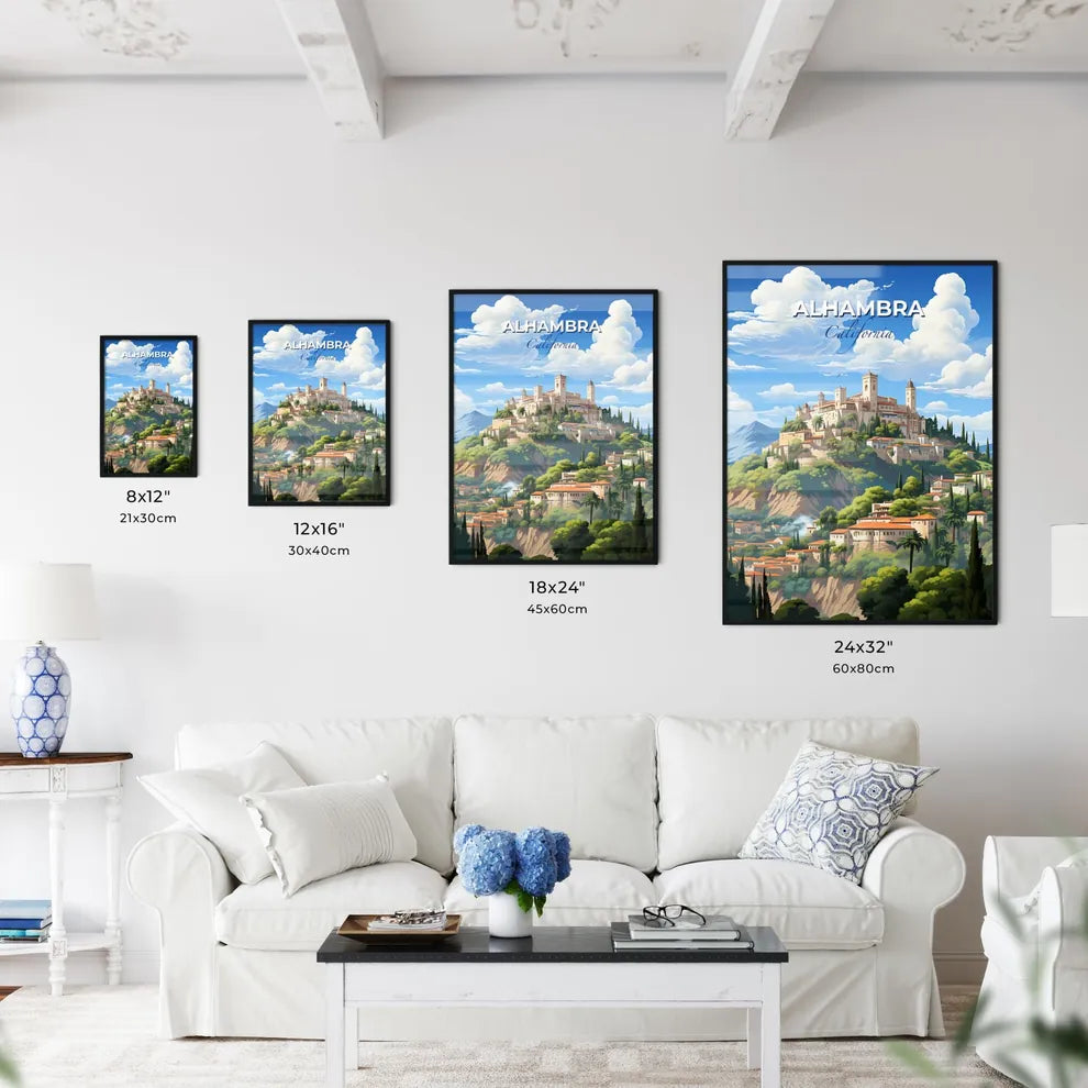 Alhambra, California, A Poster of a castle on a hill Default Title