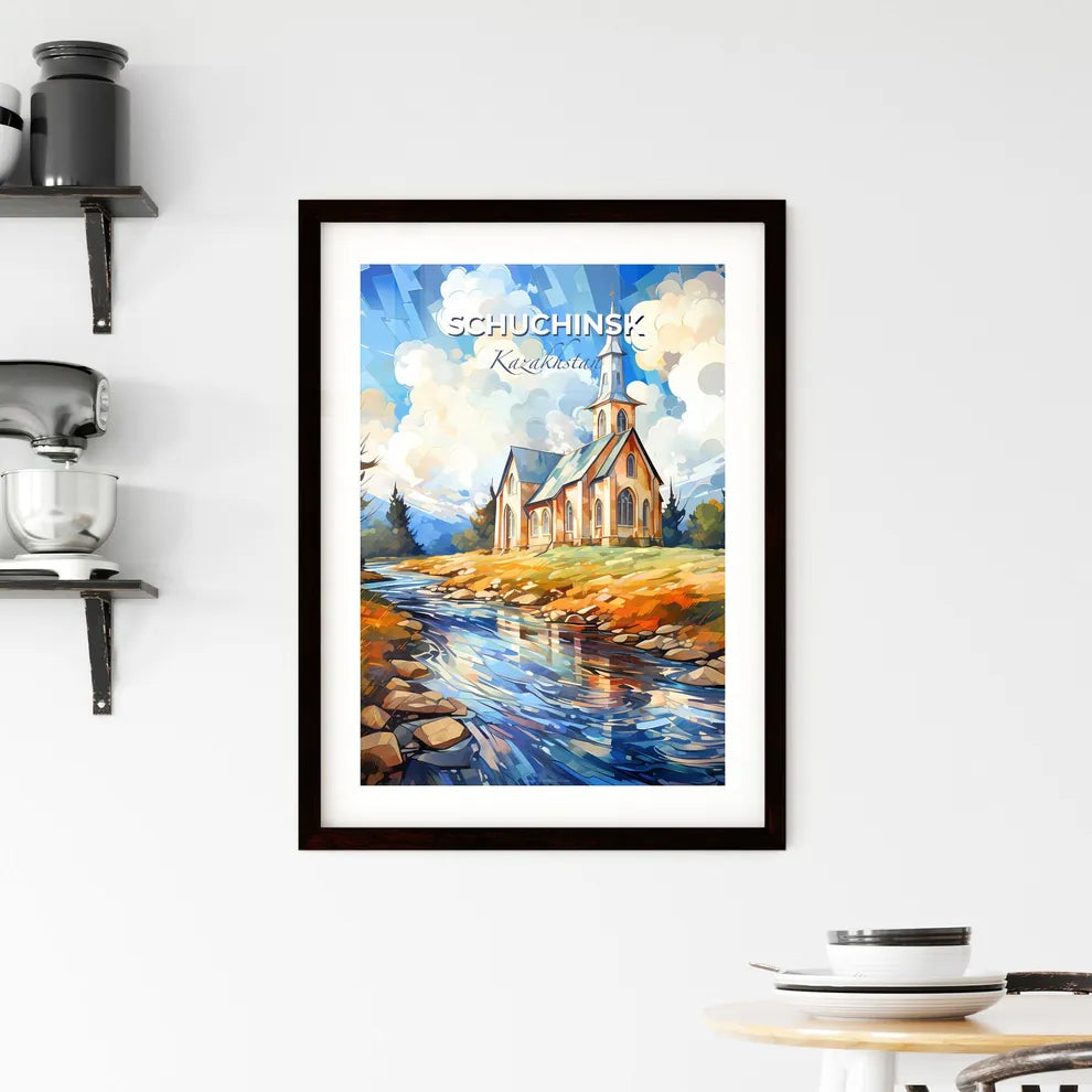 Schuchinsk, Kazakhstan, A Poster of a church by a river Default Title