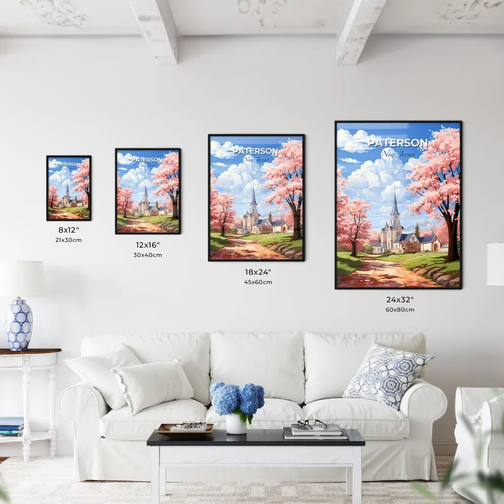 Paterson, New Jersey, A Poster of a church with a steeple and trees in front of it Default Title