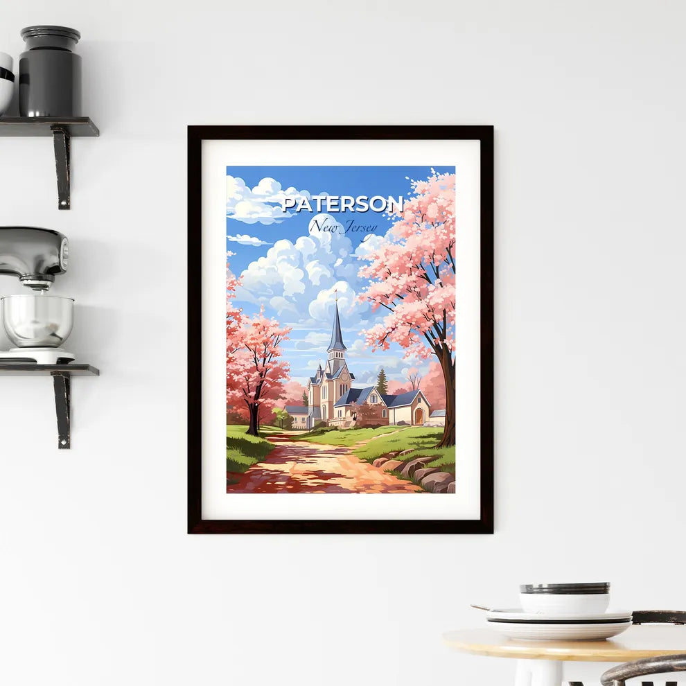 Paterson, New Jersey, A Poster of a church with a steeple and trees in front of it Default Title