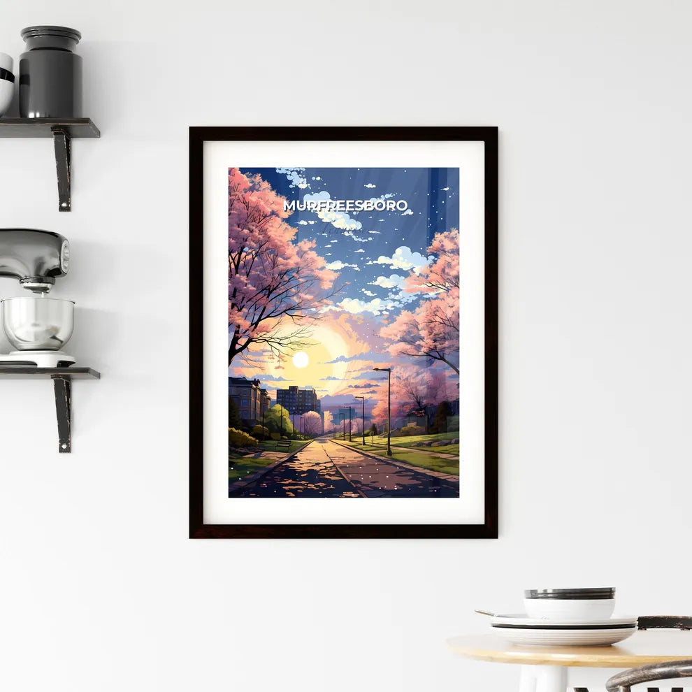 Murfreesboro, Tennessee, A Poster of a road with trees and buildings in the background Default Title