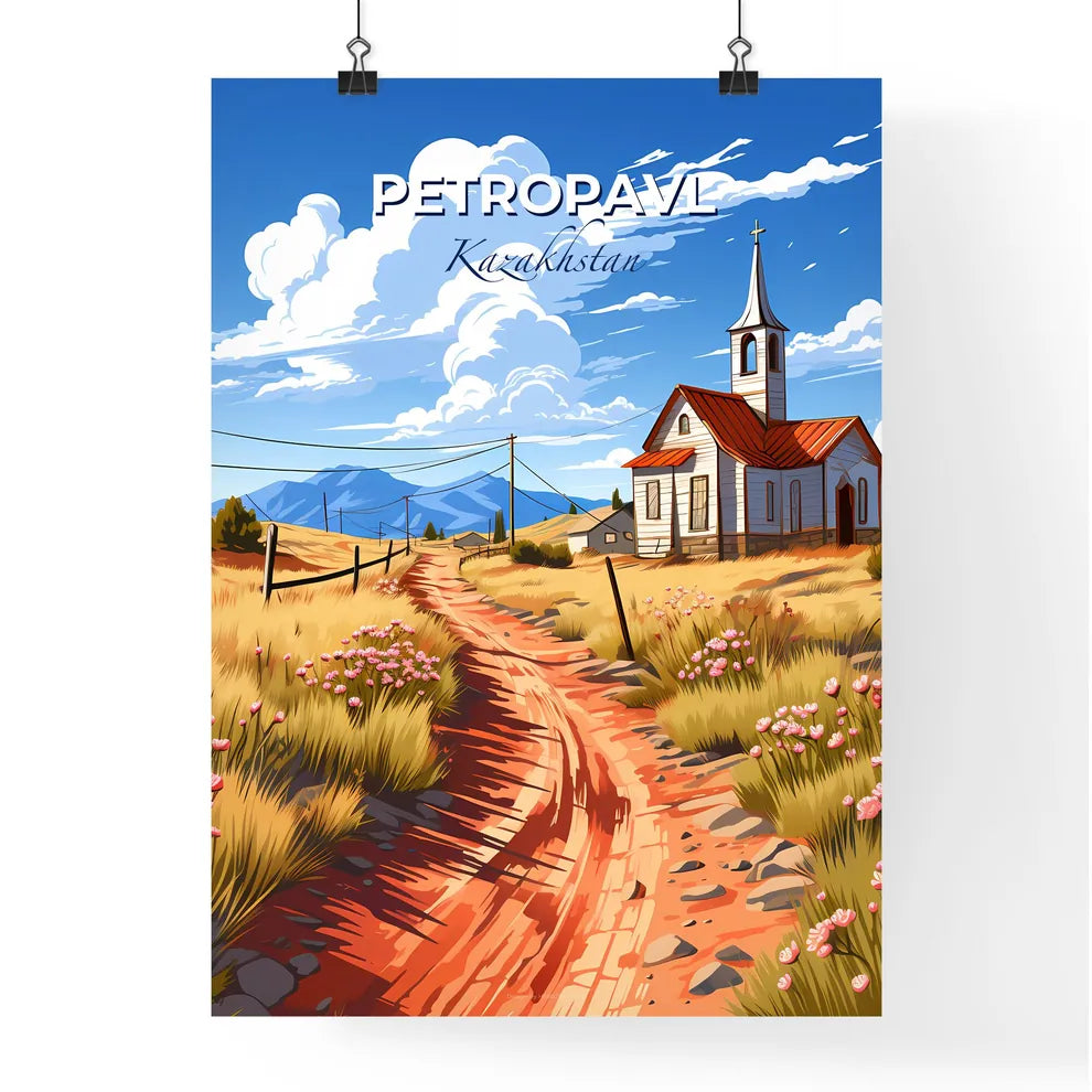Petropavl, Kazakhstan, A Poster of a dirt road leading to a church Default Title