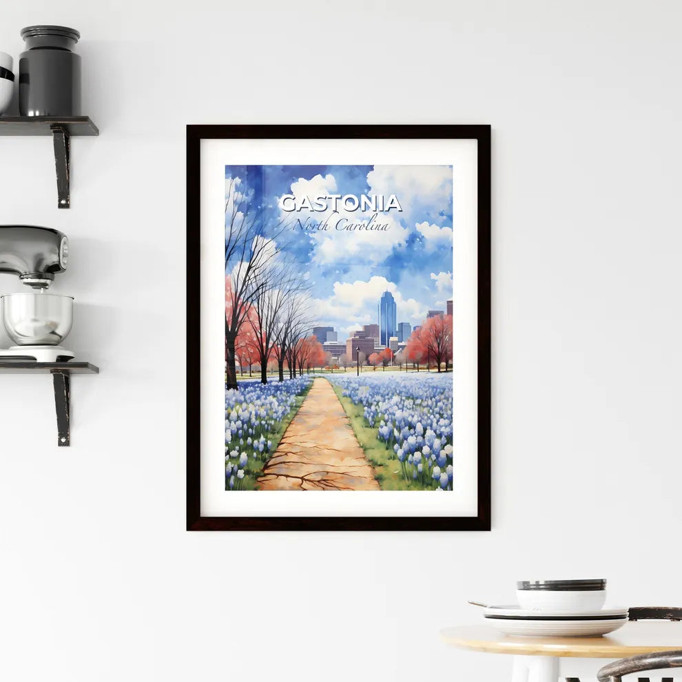 Gastonia, North Carolina, A Poster of a path through a field of flowers Default Title