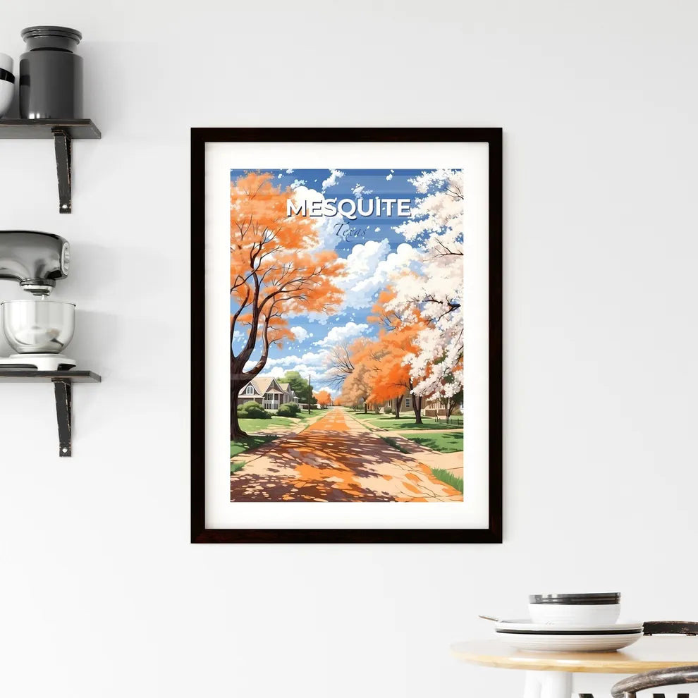 Mesquite, Texas, A Poster of a road with trees and houses on the side Default Title