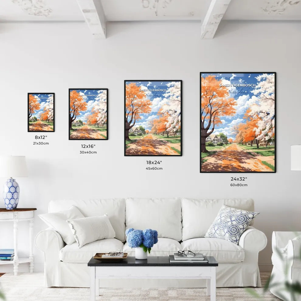 S-Hertogenbosch, Netherlands, A Poster of a lively and colourful cityscape Default Title