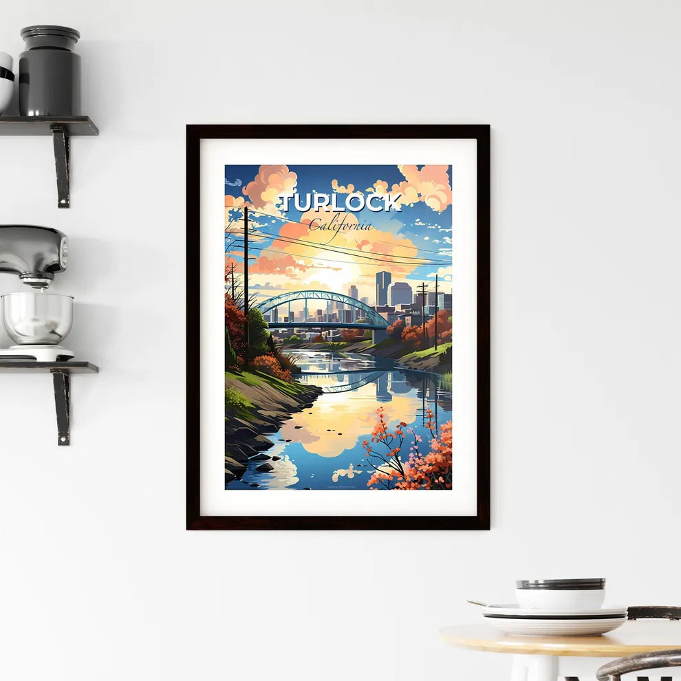 Turlock, California, A Poster of a river with a bridge over it Default Title