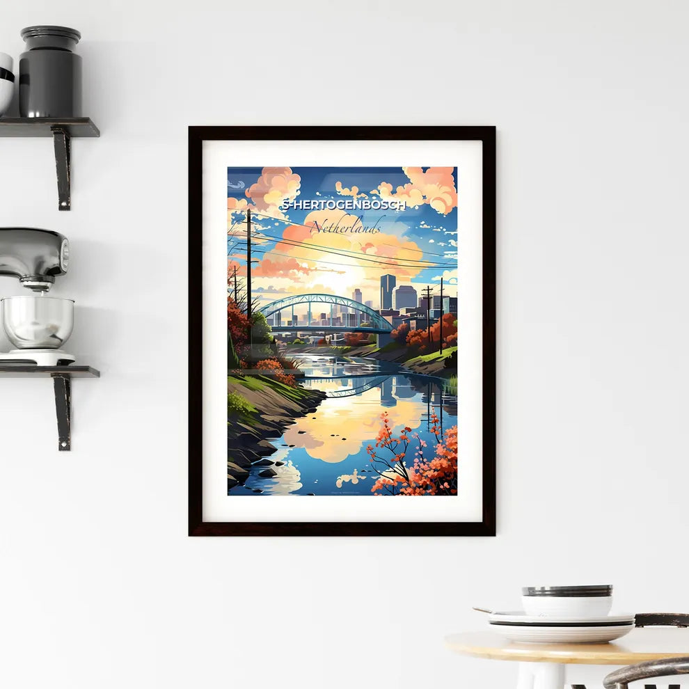 S-Hertogenbosch, Netherlands, A Poster of a lively and colourful cityscape Default Title