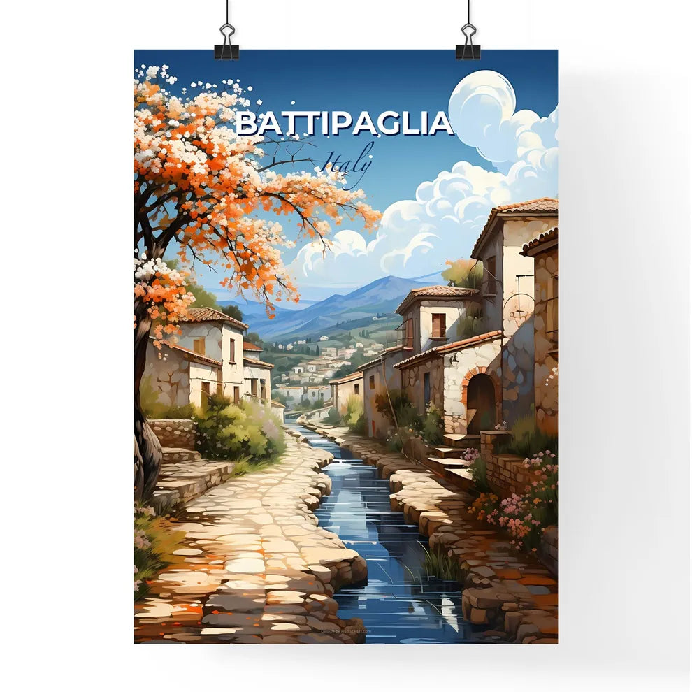 Battipaglia, Italy, A Poster of a water way between buildings Default Title