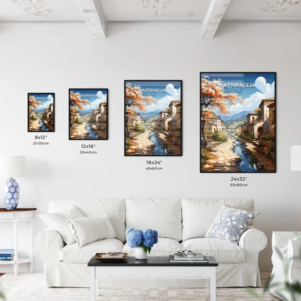 Battipaglia, Italy, A Poster of a water way between buildings Default Title